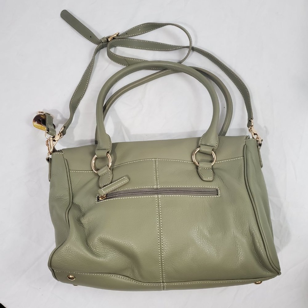 Barr & Barr Green Leather Handbag New - Picture 2 of 3